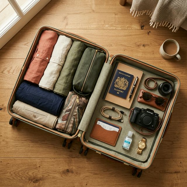 Mala de viagem organizada