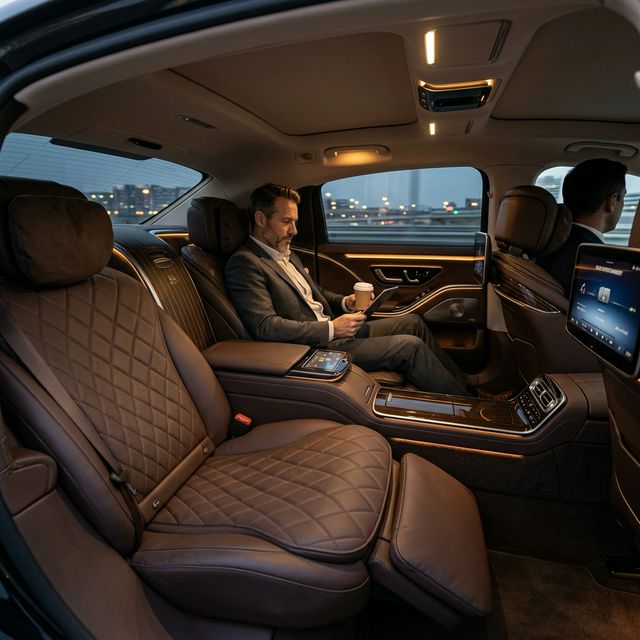 Interior luxuoso transfer executivo Terra Venture